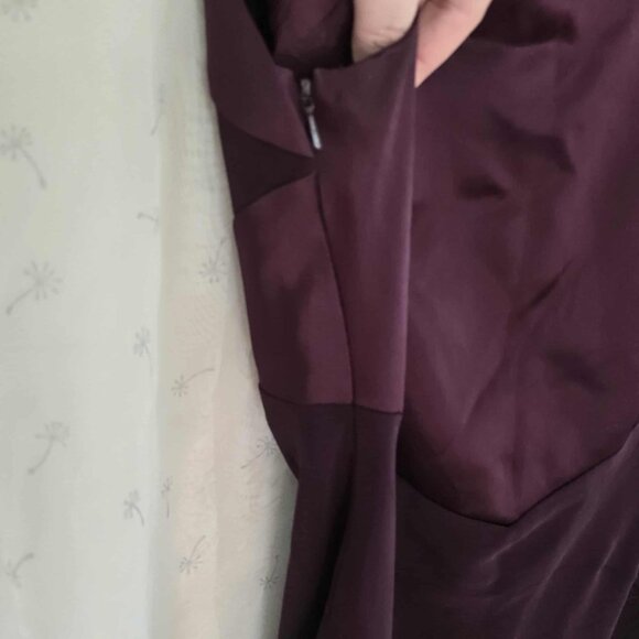 Jones New York Plum Midi Cocktail Dress Satin - Picture 8 of 9